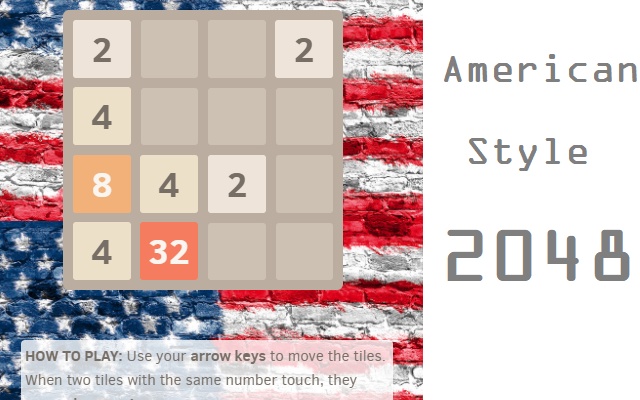 American 2048 Game
