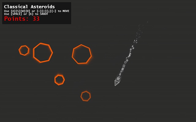 Asteroids Classical Game